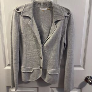 Calvin Klein Women's‎ Light Gray Cardigan
